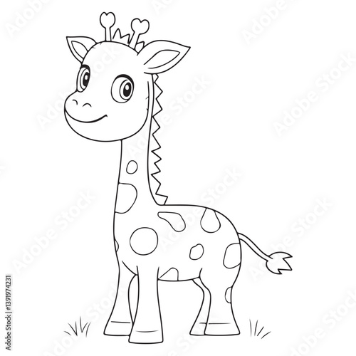 coloring page giraffe
