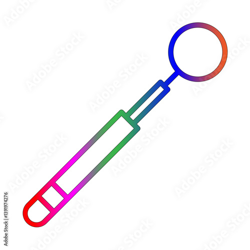 Mirror line gradient icon