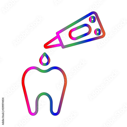 Dropper line gradient icon
