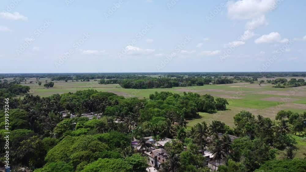 Indian village view with beautiful footage. Indian village life ...