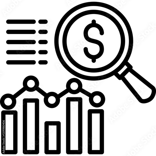 Forecast Analytics Icon Vector Element