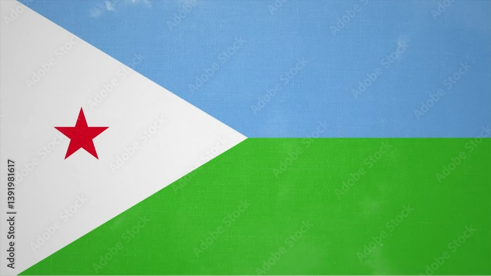 Animated Video Showing the Flag of DJIBOUTI Emerging from Nowhere Animated Video Showing the Flag of DJIBOUTI Emerging from Nowhere