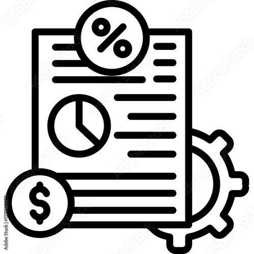 Bookkeeping Icon Vector Element