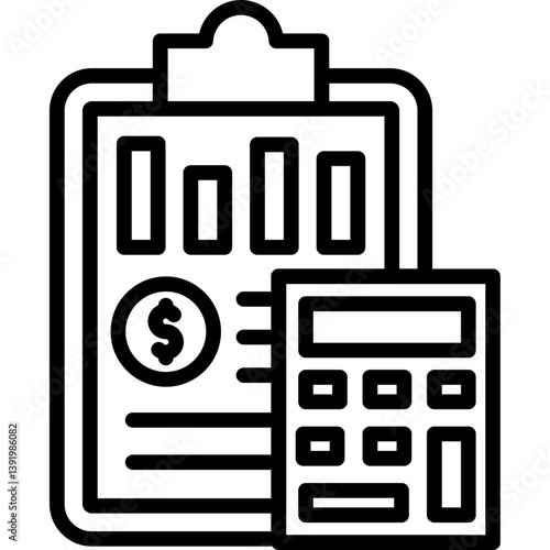 Bookkeeping Icon Vector Element