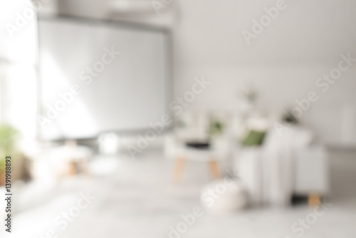 Blurred modern home interio...