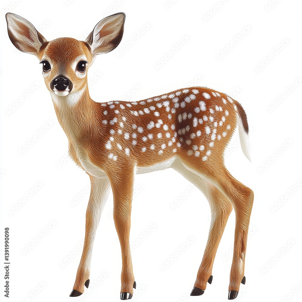 A watercolor depiction of a wild deer in a forest, paired with a clip art image of a forest A watercolor depiction of a wild deer in a forest, paired with a clip art image of a forest