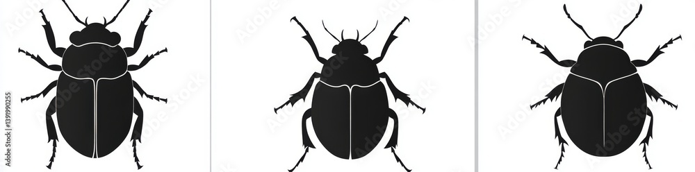 Minimalist scarab beetle icon with a modern look for wildlife applications and online platforms Minimalist scarab beetle icon with a modern look for wildlife applications and online platforms