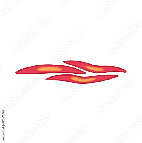 Smooth muscle tissue. Medical vector illustration.