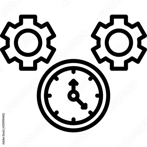 Working Hours Icon Vector Element