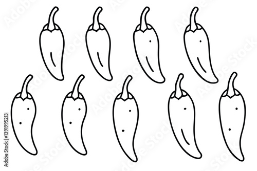  jalapeno line art creative spicy pepper outline design for tattoos