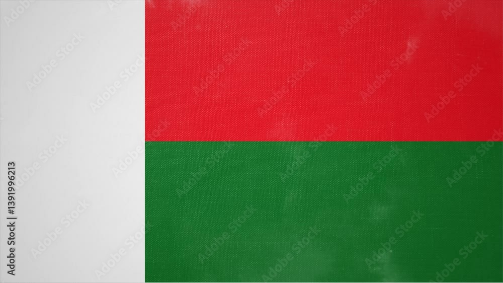 Animated Video Showing the Flag of MADAGASCAR Emerging from Nowhere Animated Video Showing the Flag of MADAGASCAR Emerging from Nowhere
