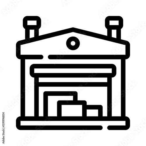 warehouse line icon