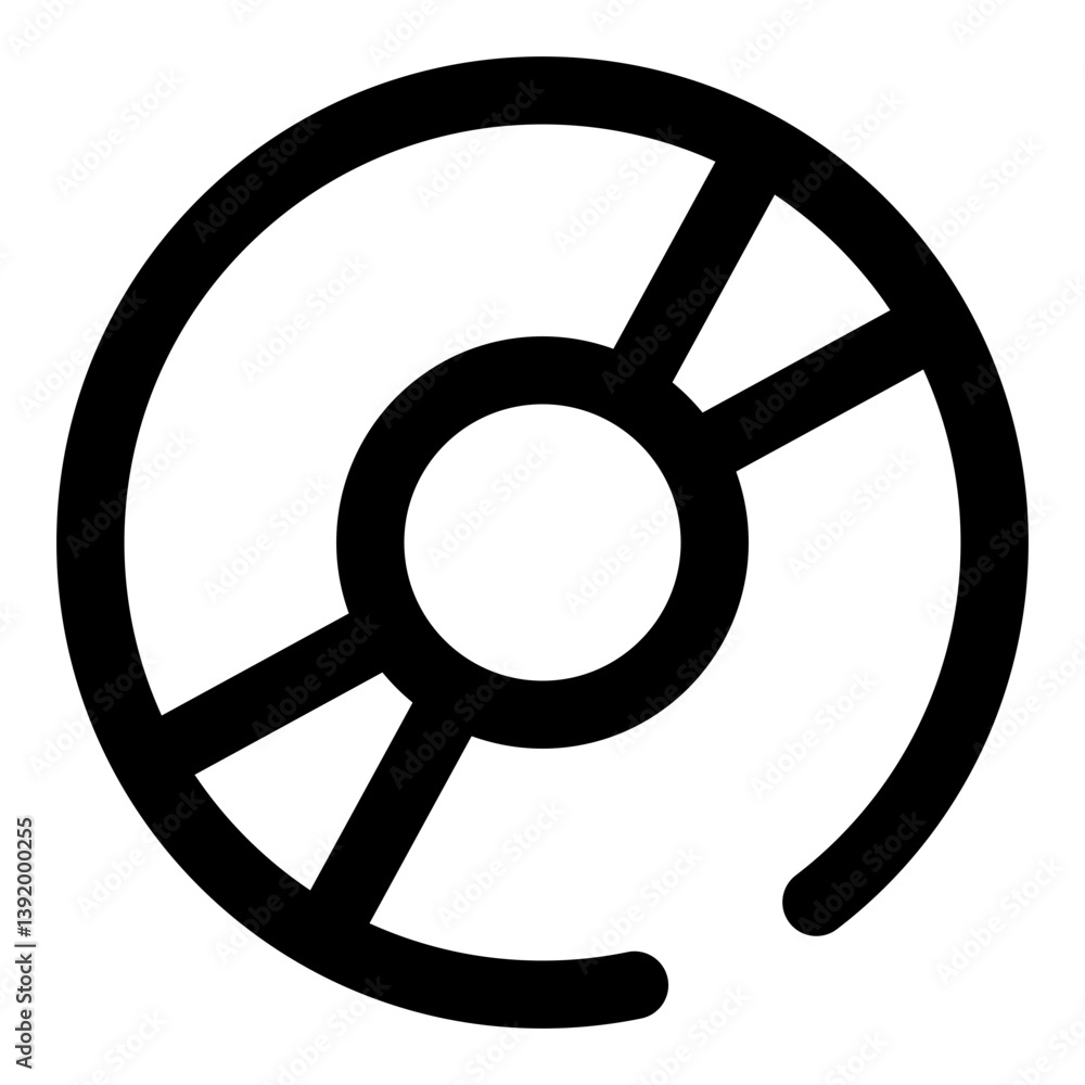 Obraz premium video and movie dashed line icon