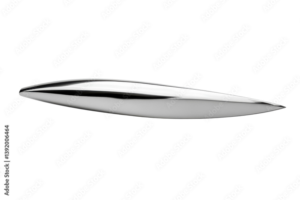 Sleek silver sculpted object polished metallic finish minimalist design clean lines studio shot isolated on transparent background Sleek silver sculpted object polished metallic finish minimalist design clean lines studio shot isolated on transparent background