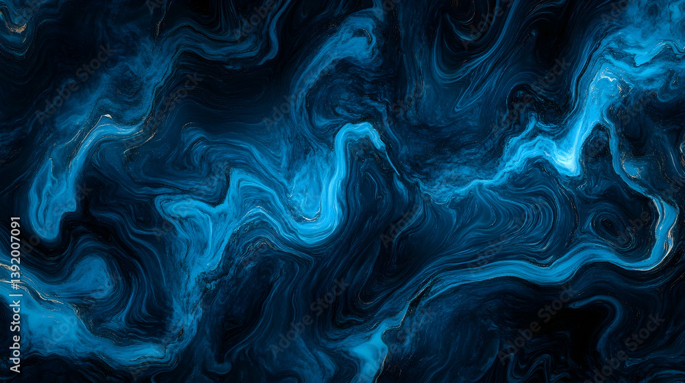 Fototapeta premium Abstract Blue Marble Texture Background