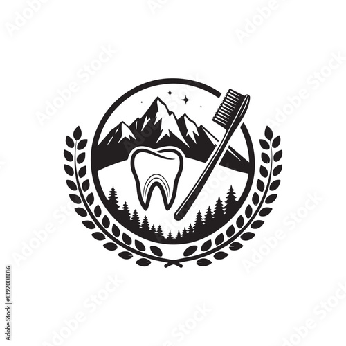 dental care vector silhouette clip art illustration