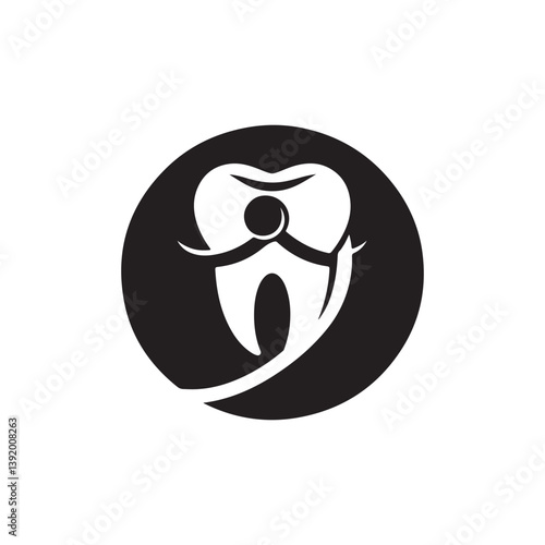 dental care vector silhouette clip art illustration