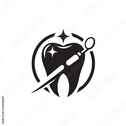 dental care vector silhouette clip art illustration