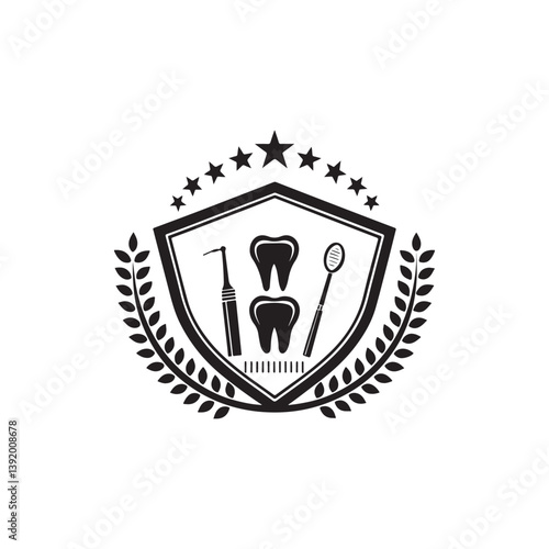 dental care vector silhouette clip art illustration