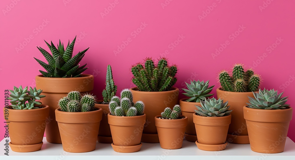 Desert Bloom on Pink AI Generated Desert Bloom on Pink AI Generated