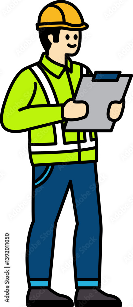 flat icon vector of Technician is holding documents flat icon vector of Technician is holding documents