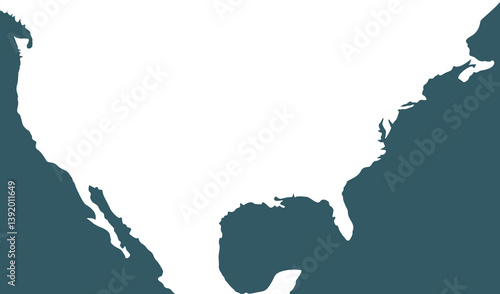 Black and white outline map of the United States. High-resolution, editable vector showing state borders. Ideal for educational use, infographics, presentations, and customizable design projects.