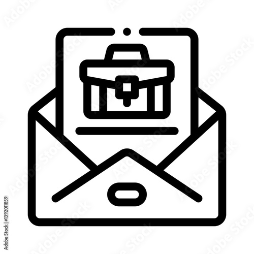 job offer line icon