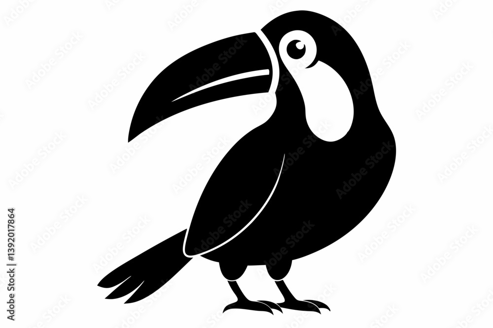Obraz premium toucan bird design silhouette vector illustration