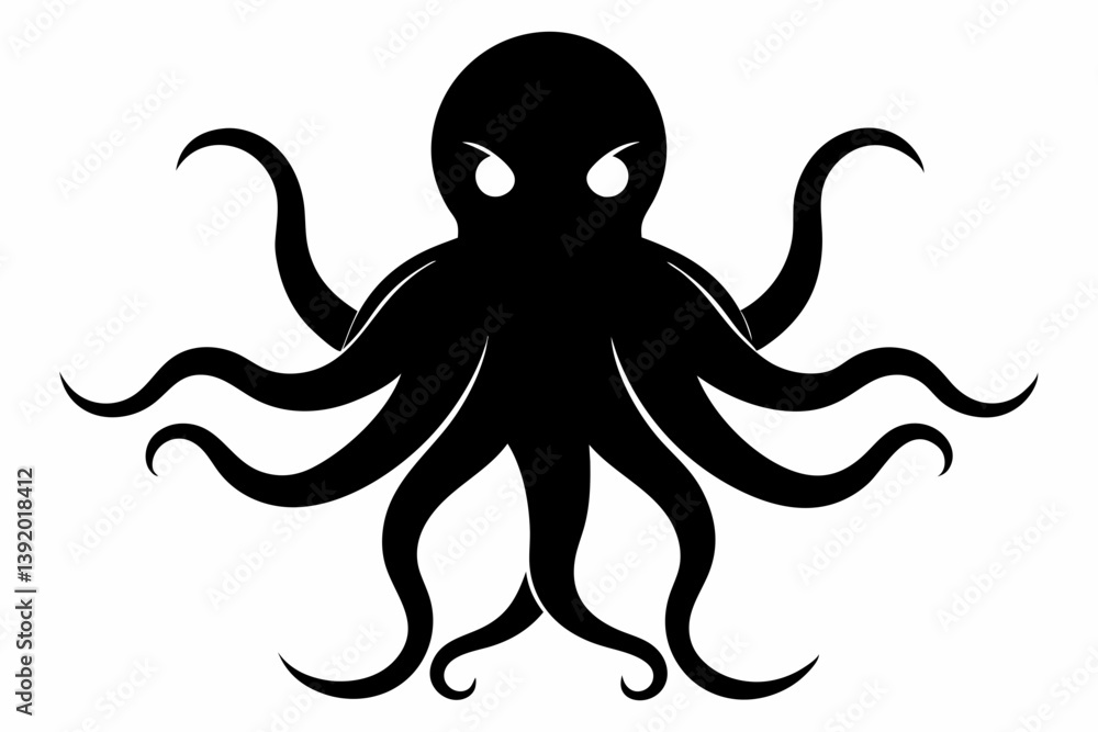 Obraz premium octopus design silhouette vector illustration