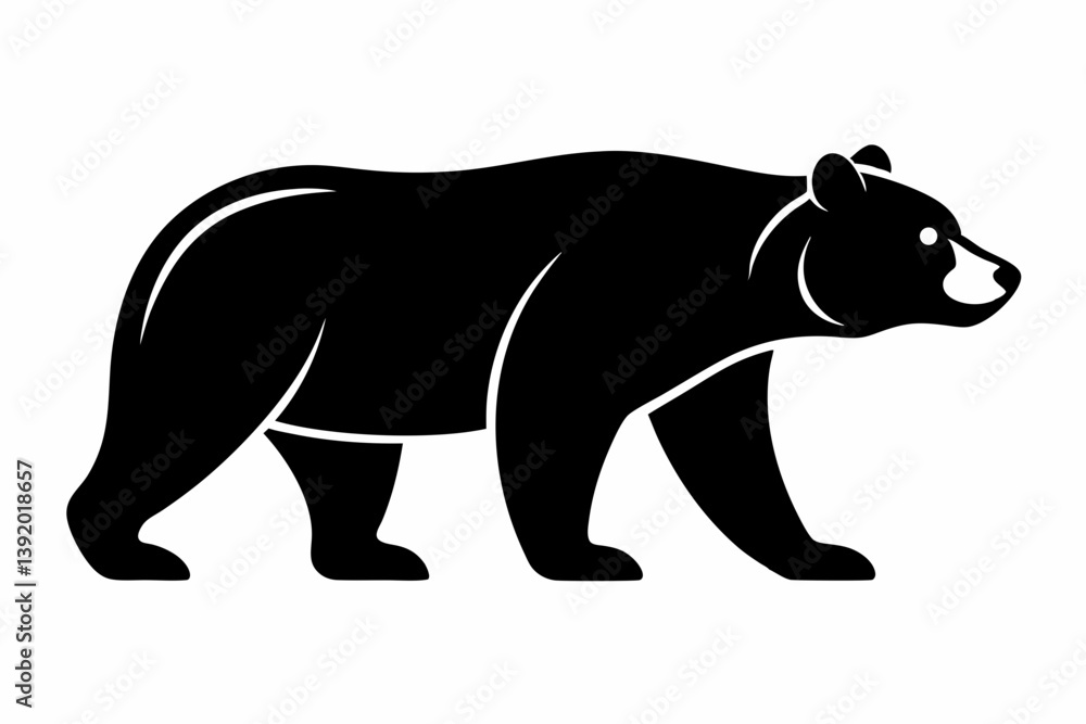 Fototapeta premium bear walking design silhouette vector illustration
