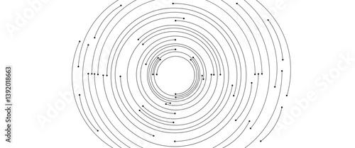 Wallpaper Mural Abstract futuristic white background with circle circuit wires on an electronics board. Artificial intelligence concept Torontodigital.ca