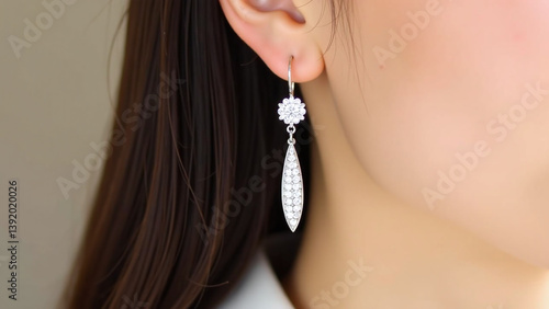 elegant silver diamond stud earrings add touch luxury outfit