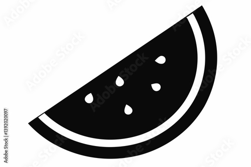 watermelon slice design silhouette vector illustration
