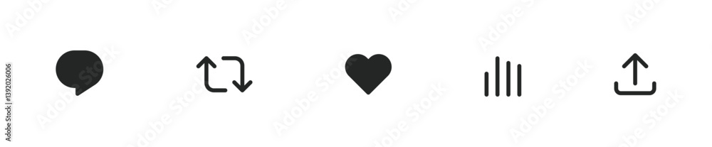 like icon, reply, retweet, view, share icon signs - social media notification like comment, share icons. social network post reactions collection set. vector illustration like icon, reply, retweet, view, share icon signs - social media notification like comment, share icons. social network post reactions collection set. vector illustration