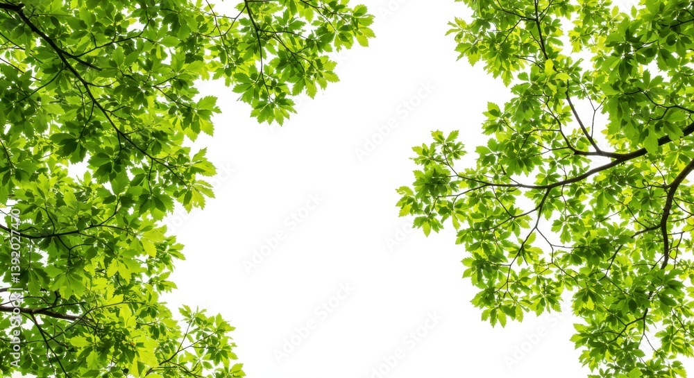 Green tree branches fresh spring Green tree branches fresh spring