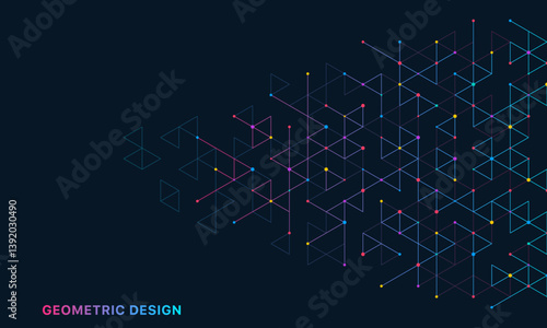 Abstract vector background with a geometric pattern of triangle shapes. Graphic design element 