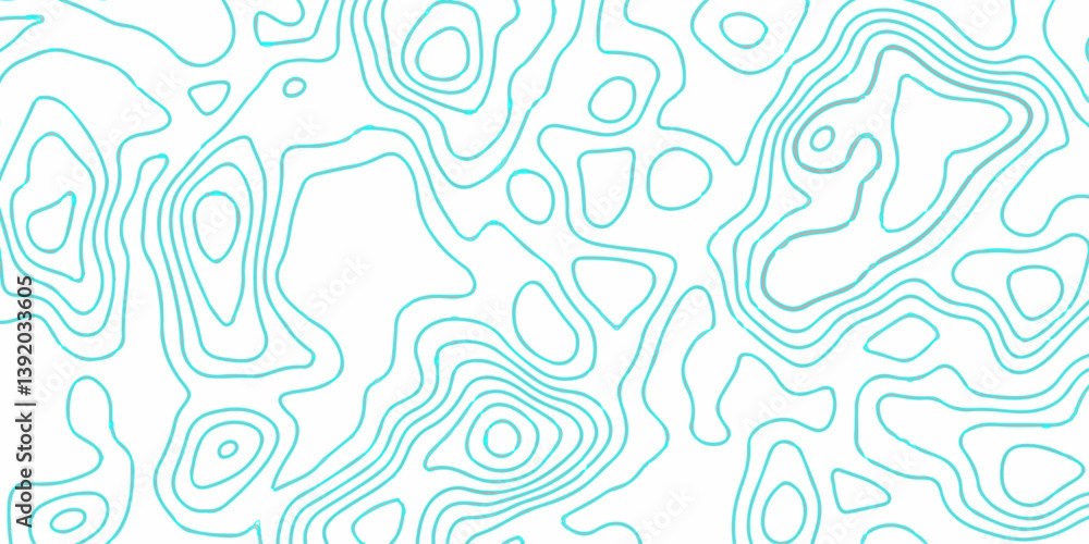 Fototapeta premium Abstract topographic contours map background. Topography white wave lines vector background. Topographic map Patterns, Topographic map and place for texture. Wavy curve lines banner design. 