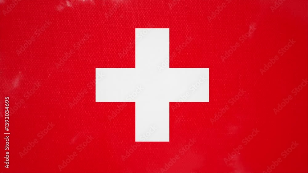 Animated Video Showing the Flag of SWITZERLAND Emerging from Nowhere Animated Video Showing the Flag of SWITZERLAND Emerging from Nowhere