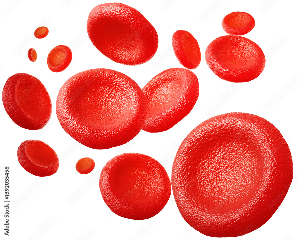 Obraz premium Red Blood Cells and White Blood Cells