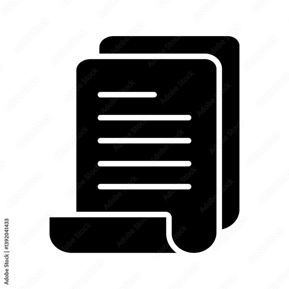 Document Icon Symbol Black Outline High Quality Vector Document Icon Symbol Black Outline High Quality Vector