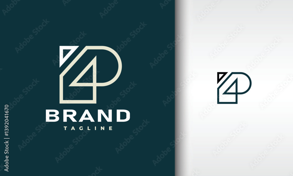 letter P 4 logo design letter P 4 logo design