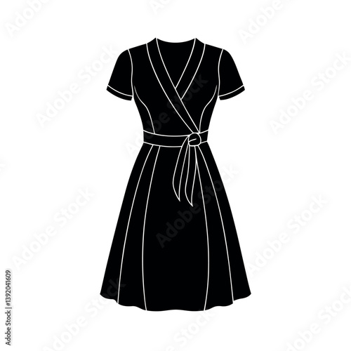 elegant dress on a white background