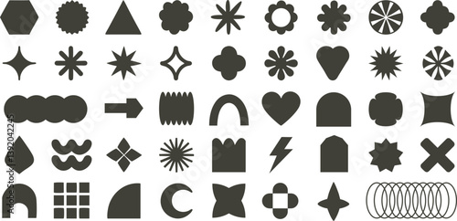 Abstract geometric shapes Set. Unique Abstract Geometric Shapes Collection