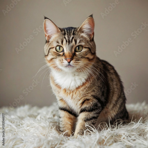 cat on a white background
