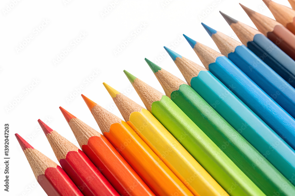 color pencils isolated on white background color pencils isolated on white background