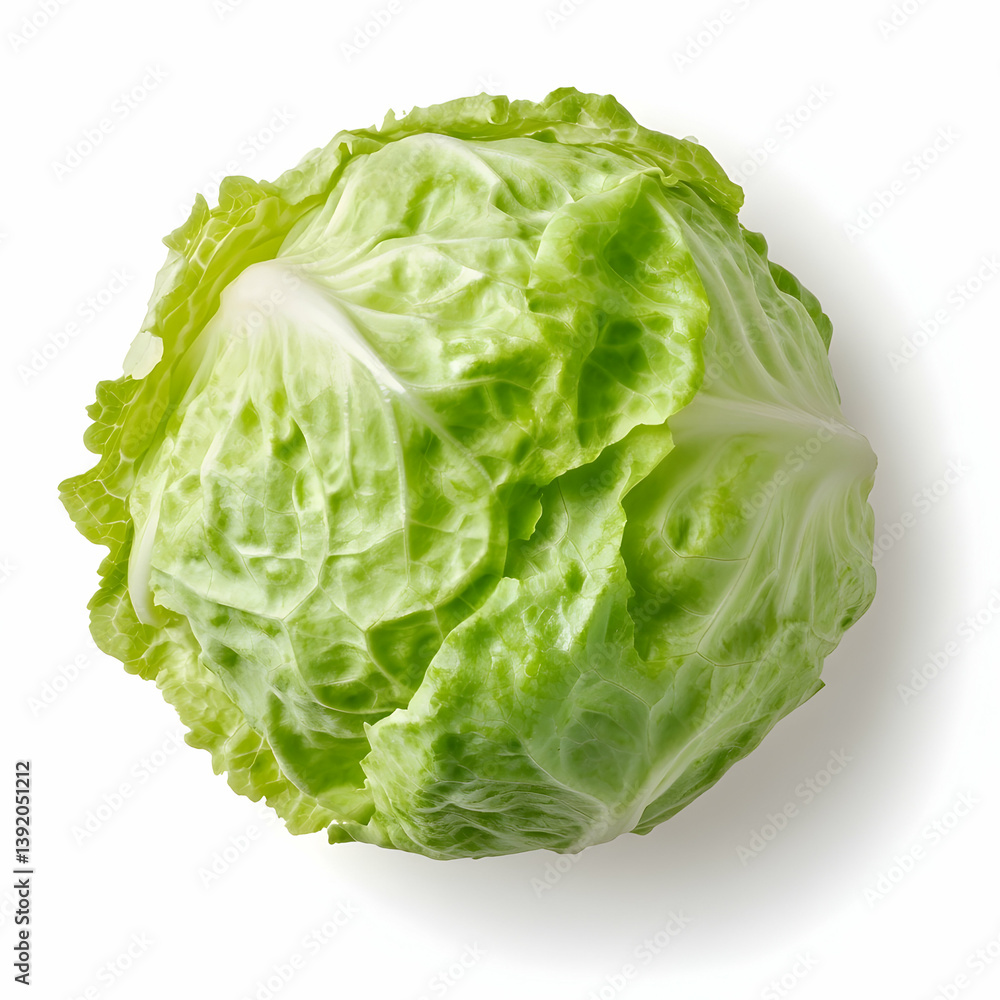 Fresh Cabbage Isolated Top View. Possible Use Food Photography Fresh Cabbage Isolated Top View. Possible Use Food Photography