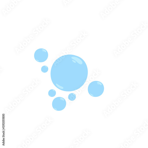 Air bubbles or oxygen bubbles. Vector illustration.