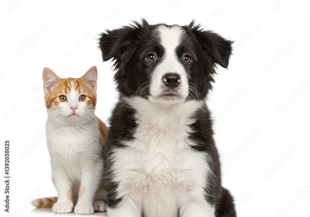 Fototapeta premium Border collie puppy orange white