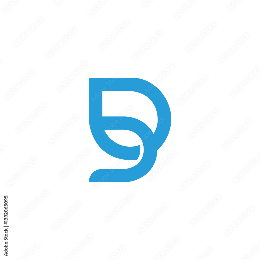 letter d drop water simple geometric line logo vector letter d drop water simple geometric line logo vector