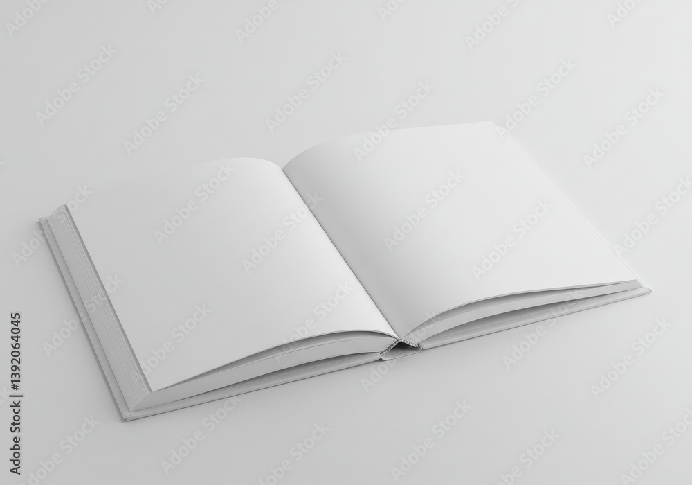 White open book blank pages White open book blank pages